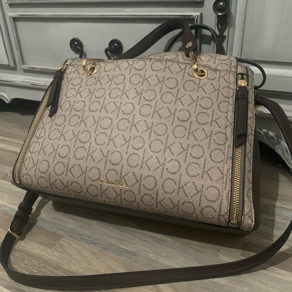 Calvin Klein Tri-Compartment Satchel Bag-PRISTINE - Picture 3 of 10